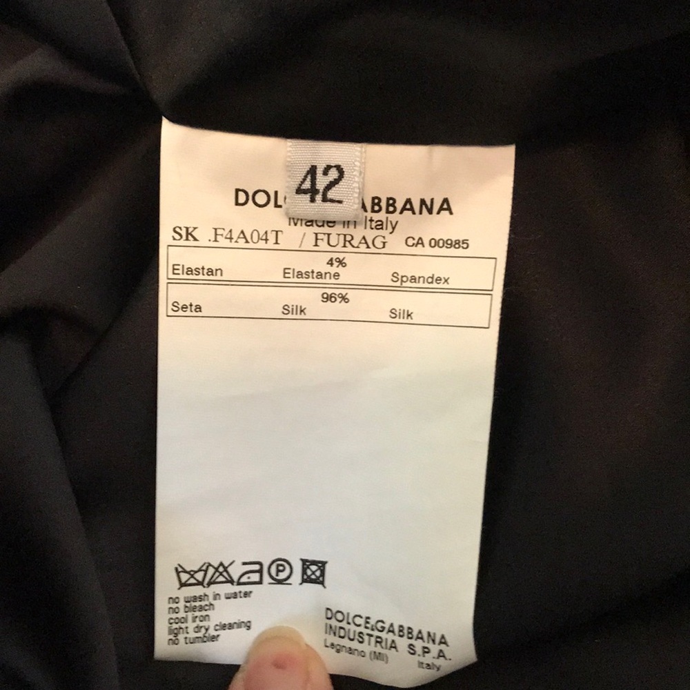 Authentic Dolce & Gabbana High Waisted Silk Skirt - Picture 7 of 8